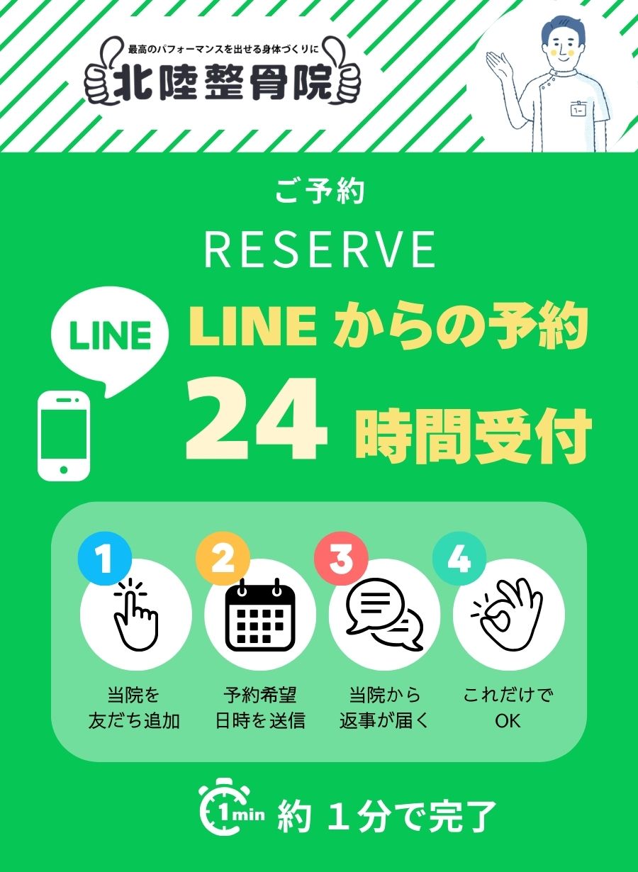 北陸整骨院の２４時間ライン予約